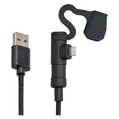 他サイト： D15610 充電ケーブル 20cm USB Type-A & ライトニング iPhone対応 L字コネクターの商品画像