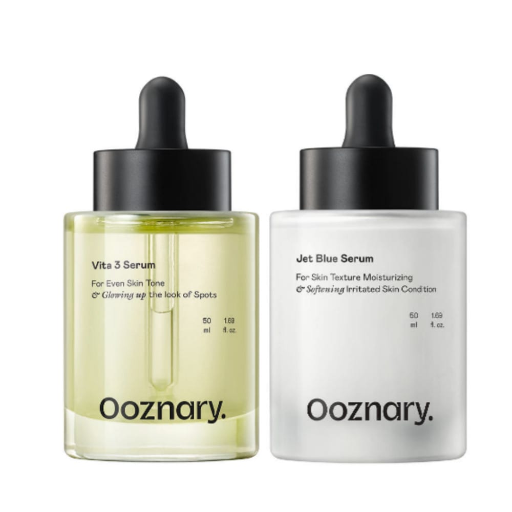 【跡ケア/鎮静/トーンアップ/3重保湿】 ビタ３ホワイトガンセラム 50ml + ジェットブルーセラム50ml / #ビタミンＣ #くすみ跡ケア #ハリ対策 #シミケア #低刺激 #インナードライ肌