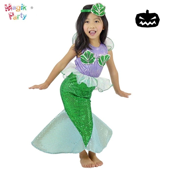 短纳期ハロウィン 衣装 子供 魔女 子供 人魚姫 コスプレ 衣装 キッズ ワンピース 女子 こども コスプレ衣装 ハロウィーン衣装 ダンス衣装 キッズ衣装 コスプレ コスチューム 子供 仮装 万聖節