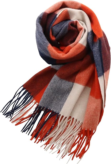 [Filomo] カシミヤ 100 マフラー ストール レディース チェック柄 大判 羽織り