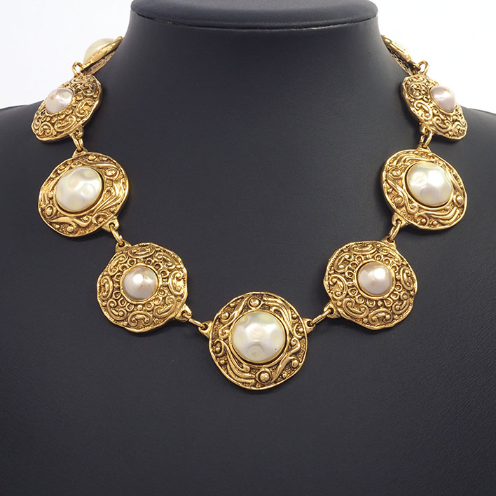 シャネル マベバロックパール レリーフ リンク【ネックレス】