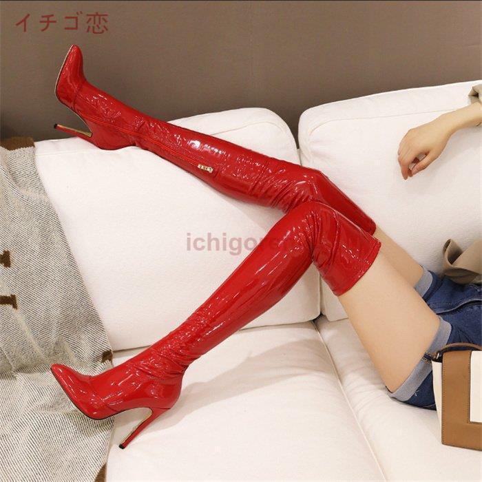 新発売!ニーハイブーツ ロングブーツ 定番のニーハイブーツ ストレッチニーハイブーツ ヒール美脚 ニーハイブーツ 美脚ブーツ ハイヒール