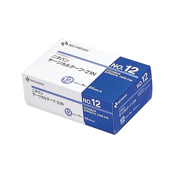 （まとめ）ニチバン サージカルテープ-21NNo.12 12mm×9m STN12 1箱(24巻)(×3セット)