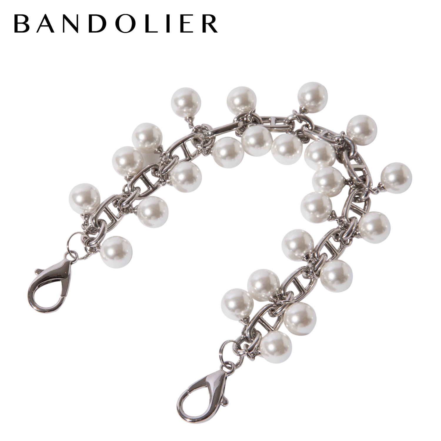 ストラップ スマホストラップ ハンドストラップ バンドレット 落下防止 エミリア ショートパール メンズ レディース シルバー 31EME