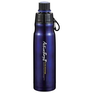 (24個セット) スポーツボトル/水筒 (500ml ブルー) ステンレス真空断熱 魔法瓶構造 保冷専用 アクティブボーイ2