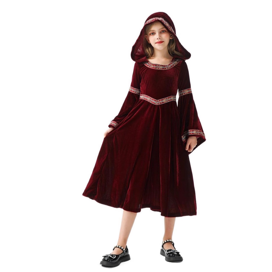 【人気爆売れ】ハロウィーン子供服宮廷子供服魔女赤ずきん中世ルネッサンス女子ドレス