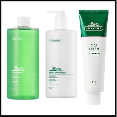 【vtスキンケアセット】 CICA スキン 500ml + CICA エマルジョン 500ml + CICA クリーム 100ml セット / vtセット / vtスキンケア / vt スキン