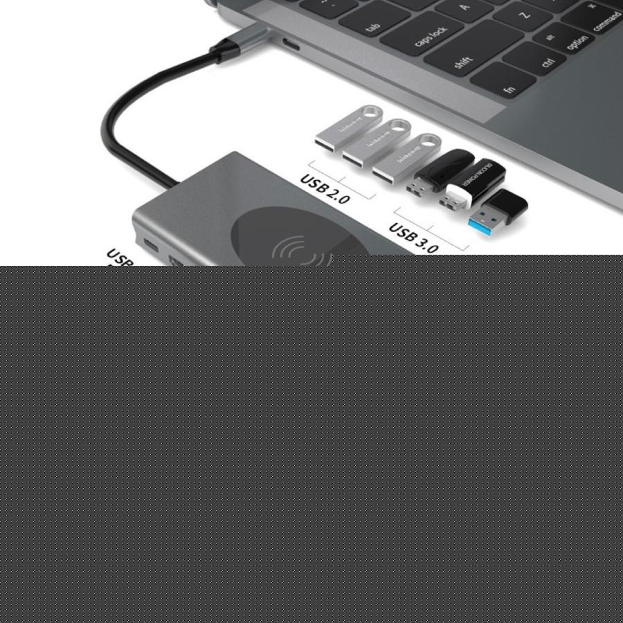 15in1 USBハブ 3.0 高速処理 Type-c HDMI LAN SDカード ドッキングステーション 軽量 ワイヤレス充電 多機能