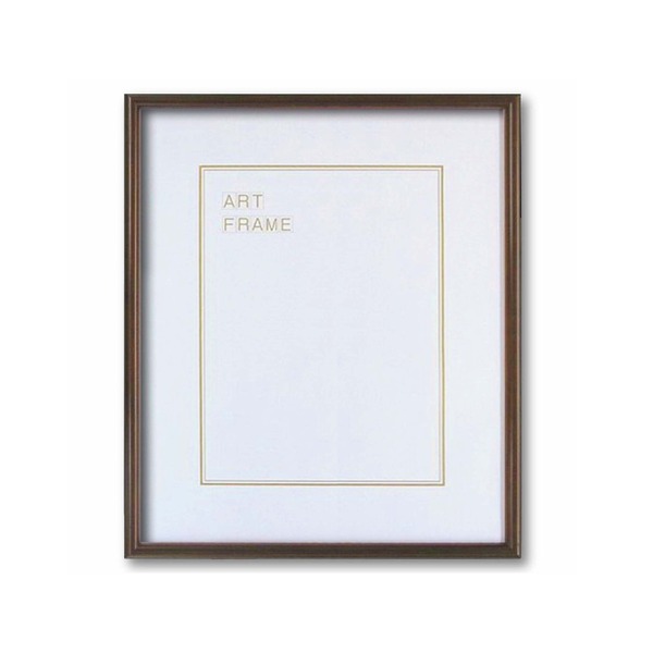 木製額色あせを防ぐUVカットアクリル 温かみのある木製フレーム デッサン額 半切サイズ（545424mm）ブラウン