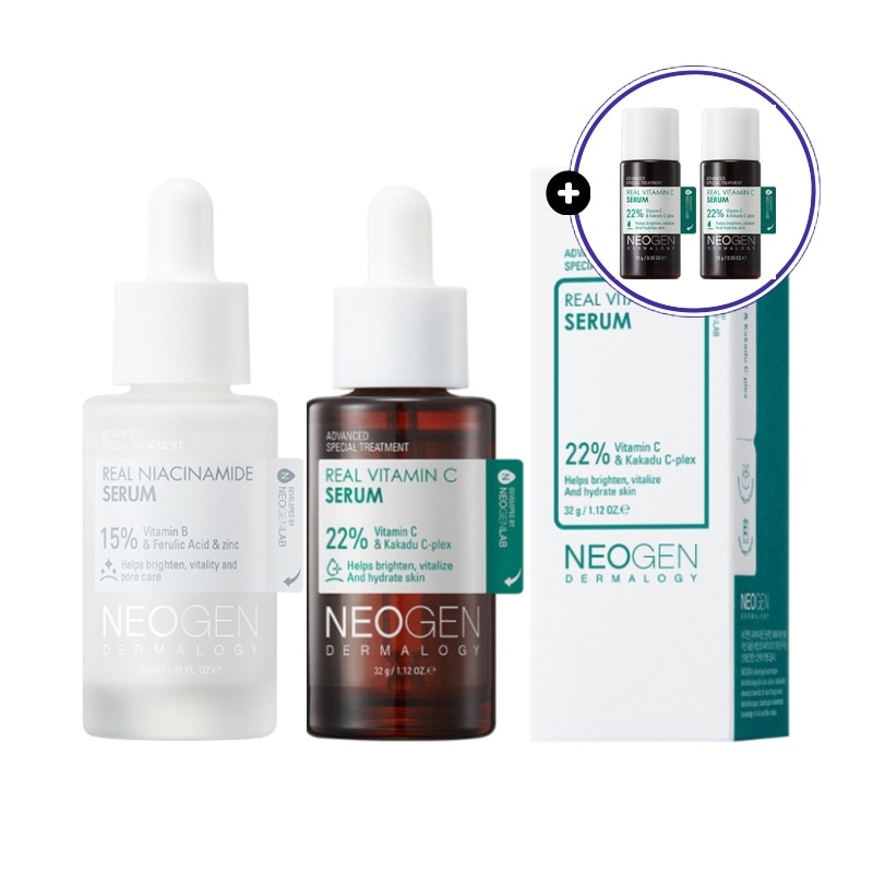 【2種セット】 リアルナイアシンアミド15セラム 30ml + リアルビタミンCセラム 30mL