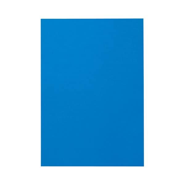 (まとめ) TANOSEE 色画用紙 八つ切 あお 1パック（10枚） (×50セット)