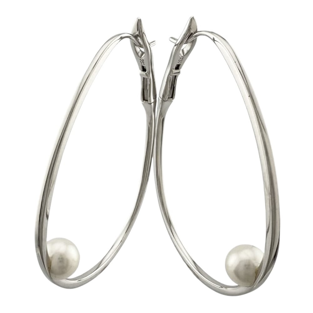 タサキ ピアス 18金 K18ホワイトゴールド パール TASAKI 中古 美品