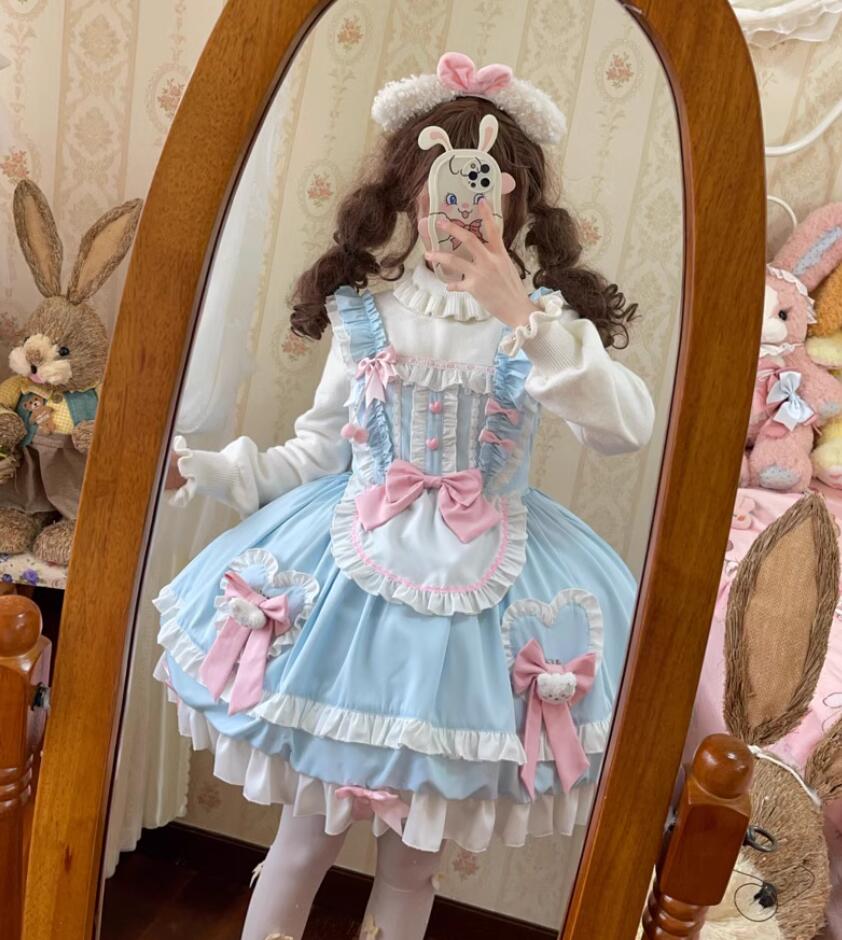 50【新作登場 最安値】 ロリータ メイド服カラーワンピース　 ゴスロリ コスプレ メイド服 コスチューム 文化祭 学園祭 衣装 仮装 ハロウィン おすすめ 可愛い 日常　写真　舞台　花嫁