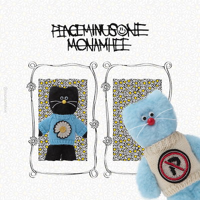 ぬいぐるみ PEACEMINUSONE X MONAMHEE G-Dragon PEACEMINUSONE X MONAMHEE Plush KeyRing 2 Type Set of 2