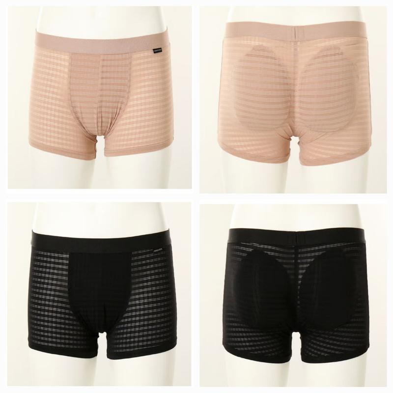 ナイロンチェックジャカードヒップパッドヒップアップパンツVMPS960T