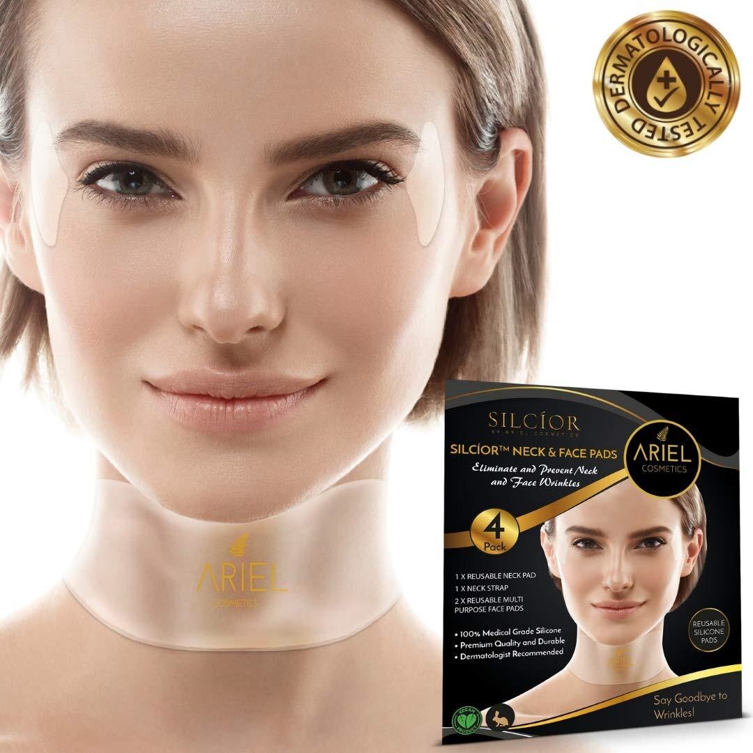 SILCÍOR Anti Wrinkle Neck Pad + BONUS Neck Strap +