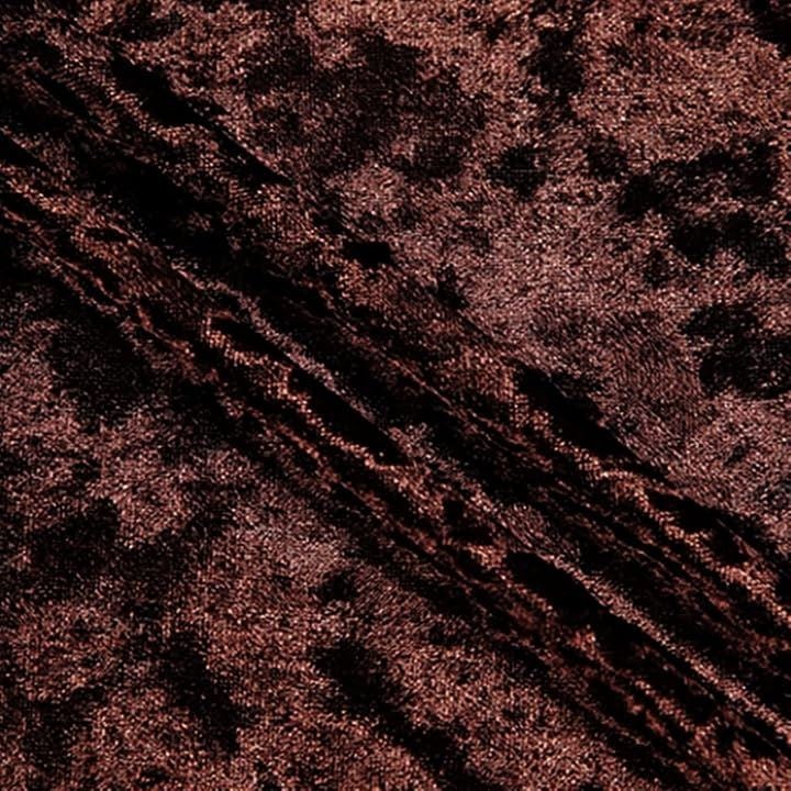 ダイヤモンド クラッシュ ベロア 生地 裁断済み(ダークブラウン, 約3mx1.5m)