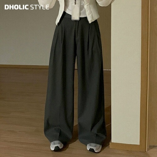 [メガ割りSALE]両起毛ツータックワイドスラックス・p619125