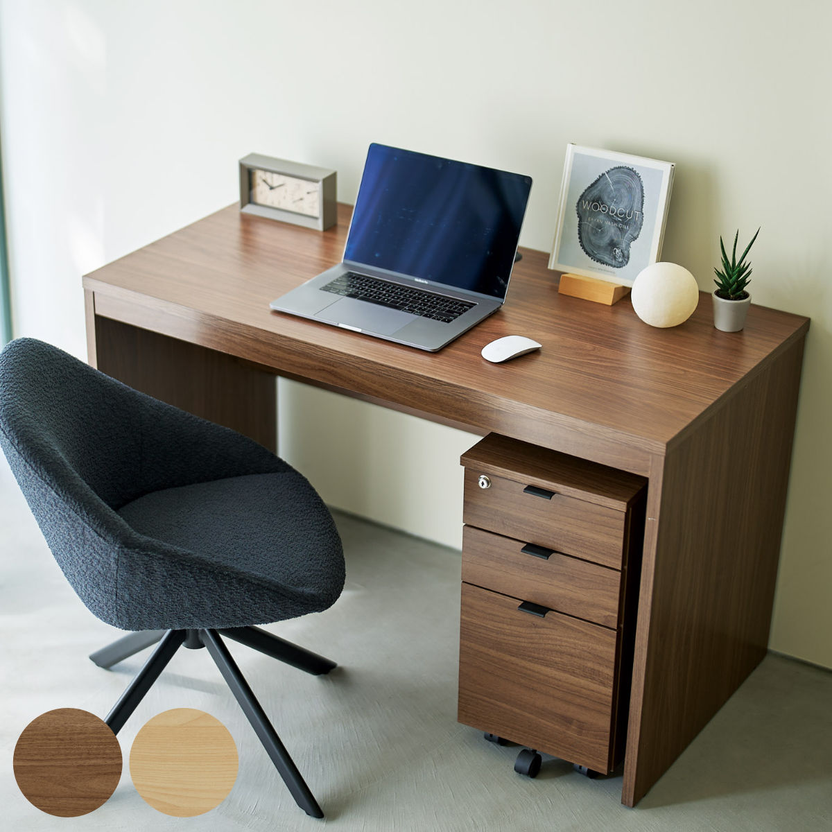 ワークデスク 幅120cm 高さ72cm シンプル 奥行60cm パソコン PC 机 デスク 木目調 モダン ナチュラル ブラウン おしゃれ 北欧 シック 書斎 リビング