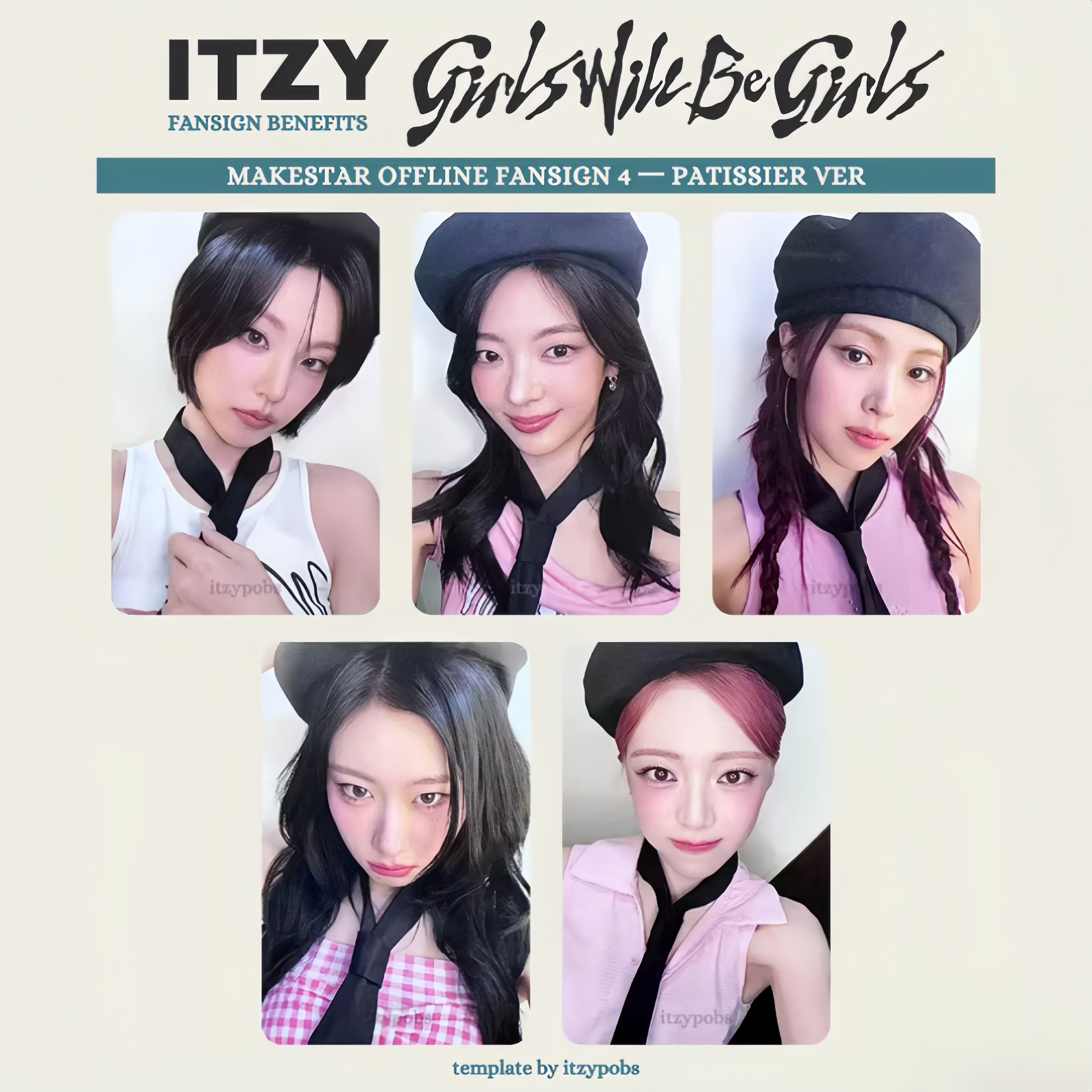 itzy GWBG makestar 1.0限定 トレカ 5枚セット itzy GWBG makestar 1.0限定 トレカ 5枚セット