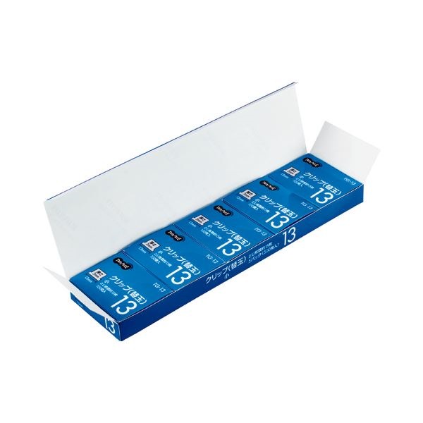 （まとめ） TANOSEE 替玉クリップ 小 1セット（500発：100発x5箱） [x5セット]