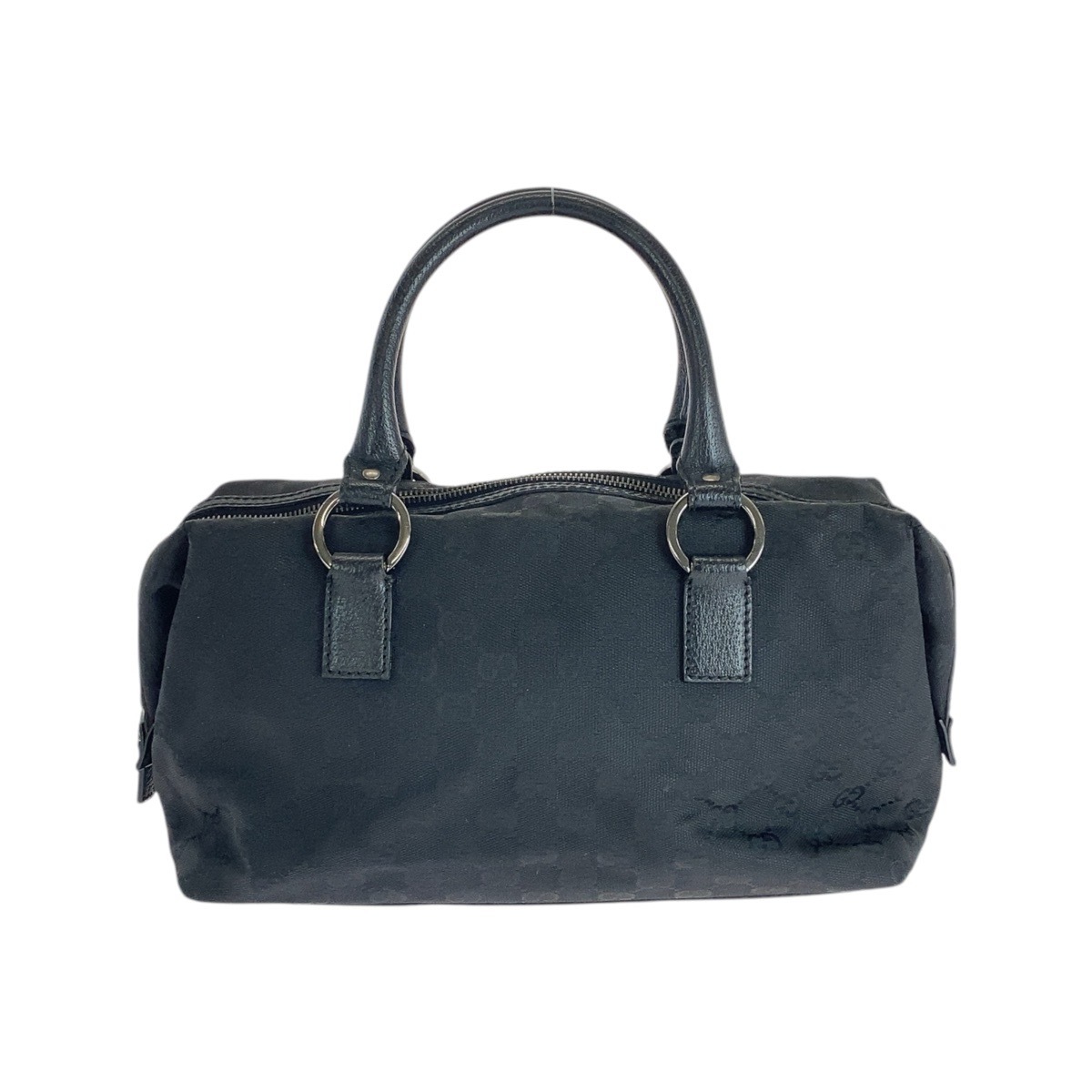 ブラック 黒 シルバー金具 GGキャンバス/レザー 113009 トートバッグ ハンドバッグ レディース 501160