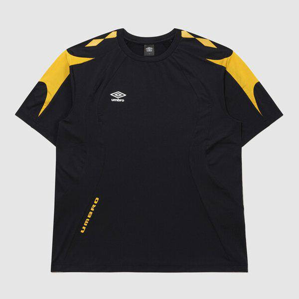 PTRメッシュフットボール半袖Tシャツ BLACK UR121SRS38 BLK0