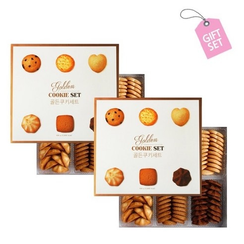 新羅銘菓 ゴールデンクッキーセット1 + 1セット プレゼント用ショッピングバッグ おまけ