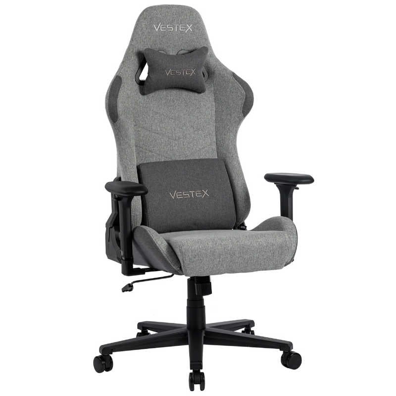 ルームワークス　ゲーミングチェア ［W720xD720xH1205～1275mm］ VESTEX S1シリーズ(フットレストなし) グレー　VES-S1GY