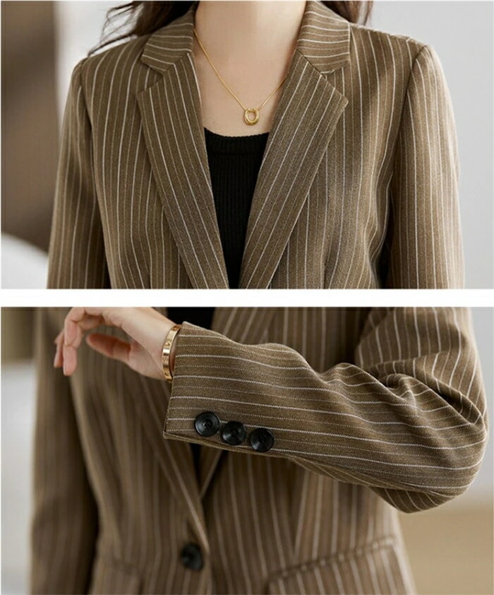 【急速出荷!】パンツスーツ レディース スーツ 春秋 テーラードジャケット パンツ フォーマル 長袖 セレモニー 2点セット ストライプ柄 ロングパンツ ビジネススーツ 入学式 卒業式 入園式 卒園式 5,391円