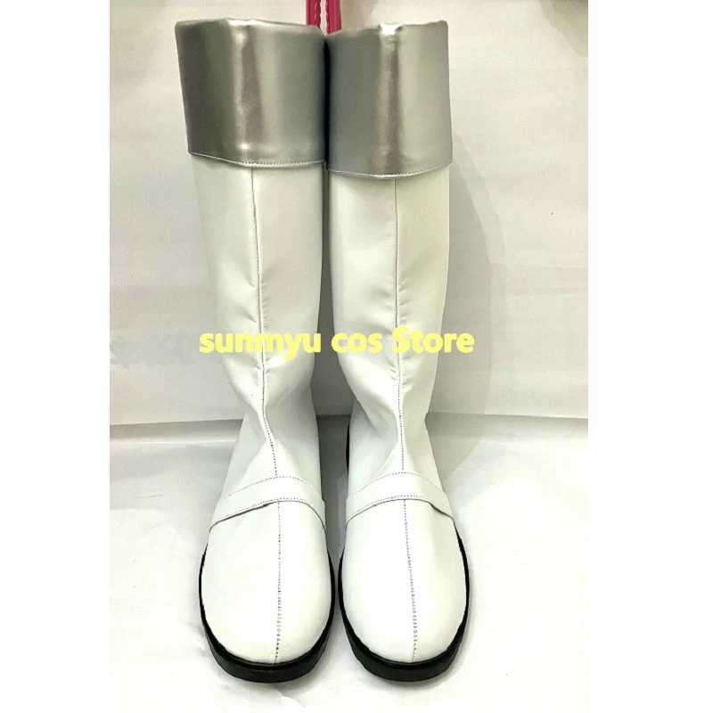 ホワイト　白い靴 コスプレ道具　ブーツ