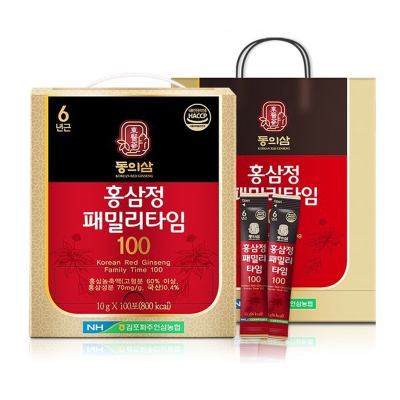 //東醫蔘//紅参精ファミリータイム100/ 10g x 100包/ 韓国紅参免疫力強化