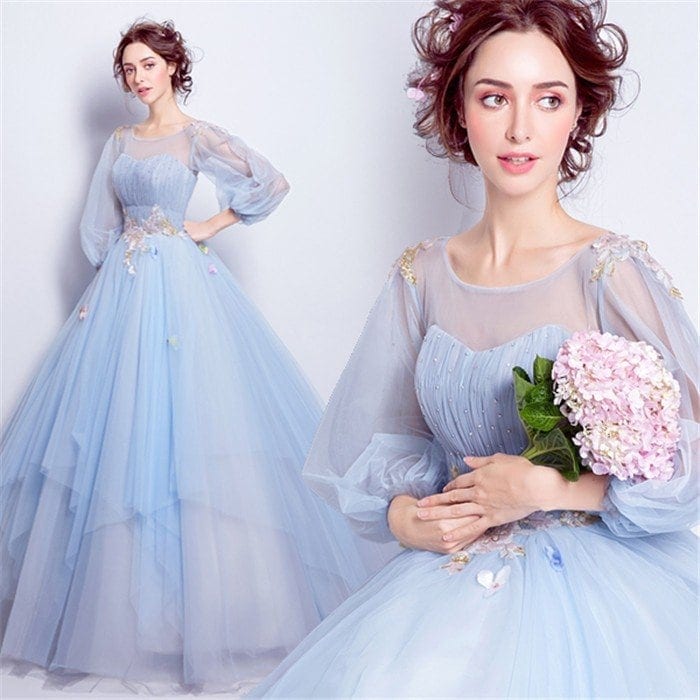 ウェディングドレス花嫁 大きいサイズ ドレスロング パーティードレス フォーマル結婚式二次会お呼ばれドレス披露宴ドレスライン司会者 プリンセスラインドレス 11,590円