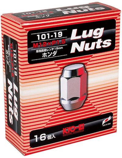 他サイト： KYO-EI(協永産業) ホイールナット 鉄製 ラグナット [ 個数:16個入 ] [ 袋タイプ 19HEX ] M12 x P1.5 101-19-16Pの商品画像