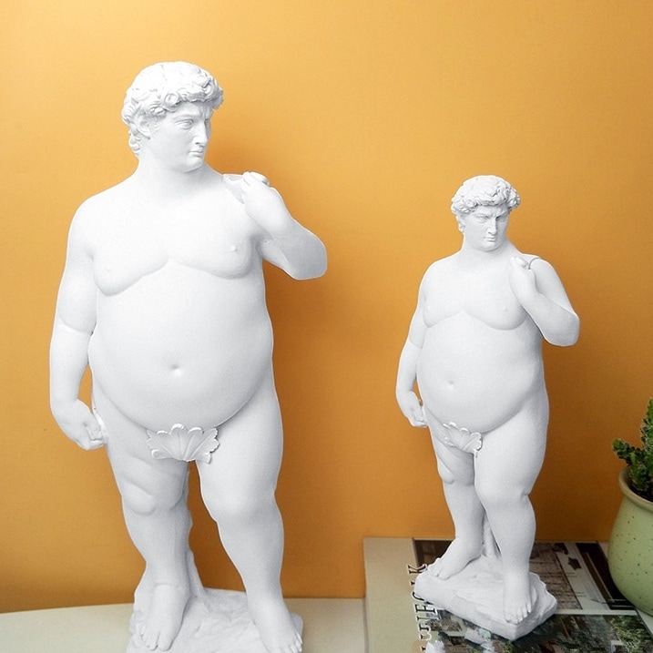 デビッド ダビデ 彫像 太め 彫刻 芸術 アート クリエイティブ 置き物 フィギュア 玄関 リビング 北欧 インテリア おしゃれ イタリア