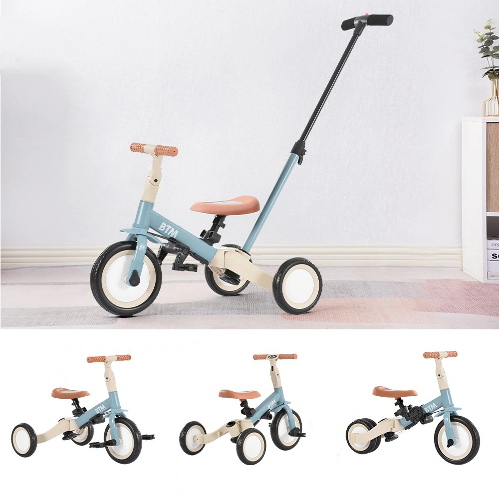 【おしゃれ三輪車】子供用三輪車 2WAY 押し棒付き ランニングバイク 自転車 おもちゃ キッズバイク プレゼント