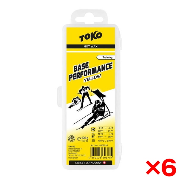 【6個セット】TOKO トコ ベースパフォーマンス ワックス イエロー 120g 5502035