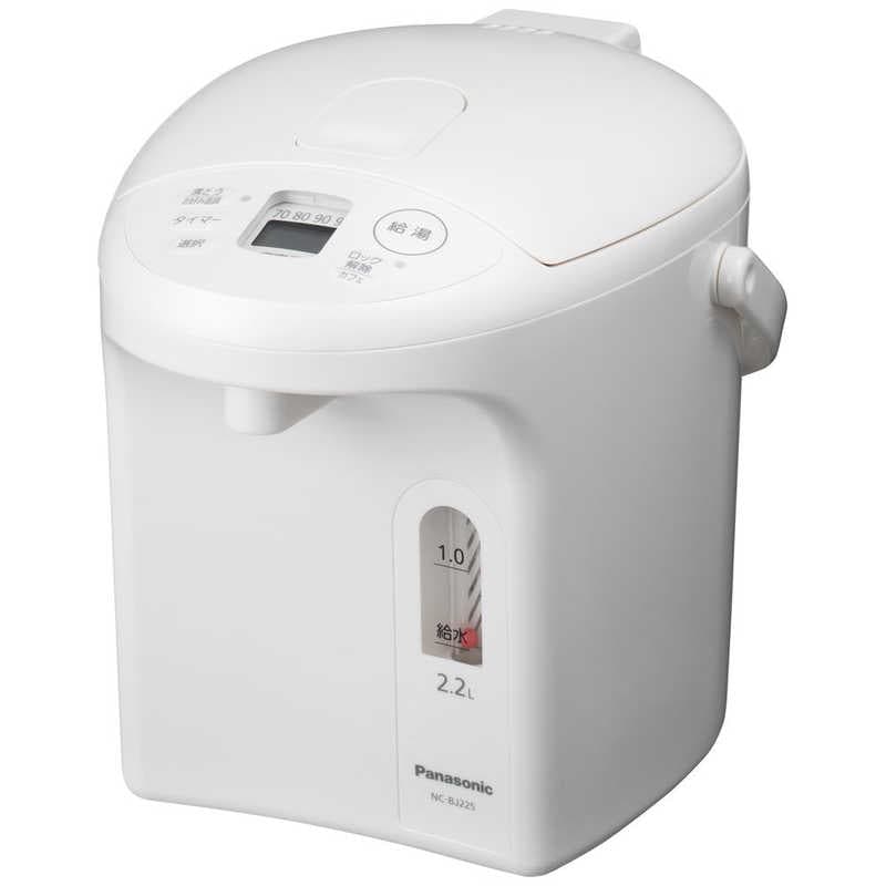 パナソニック　Panasonic　電気ポット マイコン沸騰ジャーポット 2.2L ホワイト　NC-BJ225-W