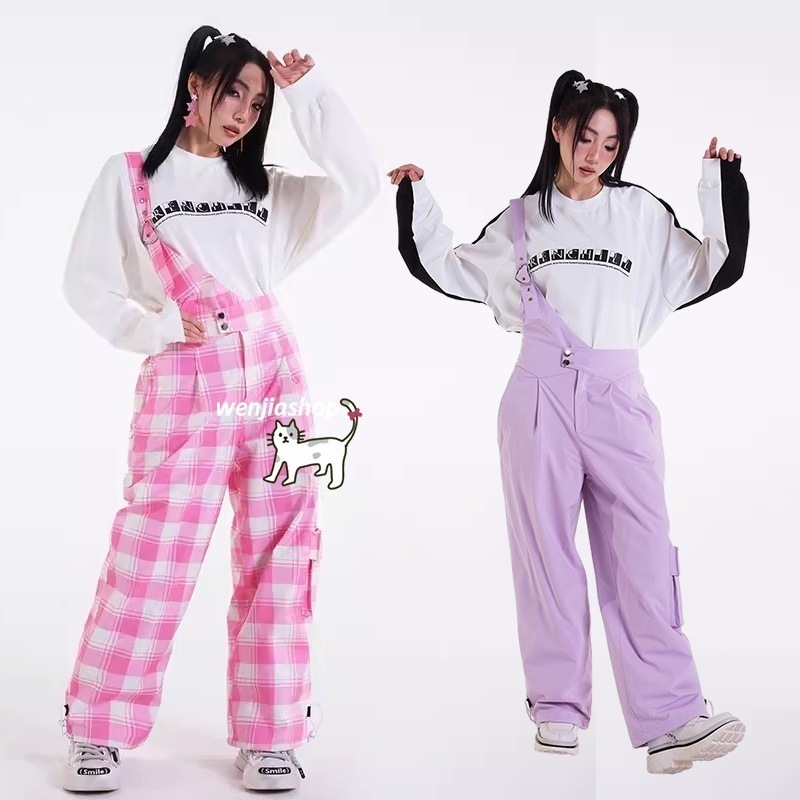 スノーボードウェアつなぎオールインワンビブパンツレディースメンズ防水20000mmスキーウェアスノボウェアスノーウェアロングパンツ男女兼用韓国風防水防寒防雪保温防風通気