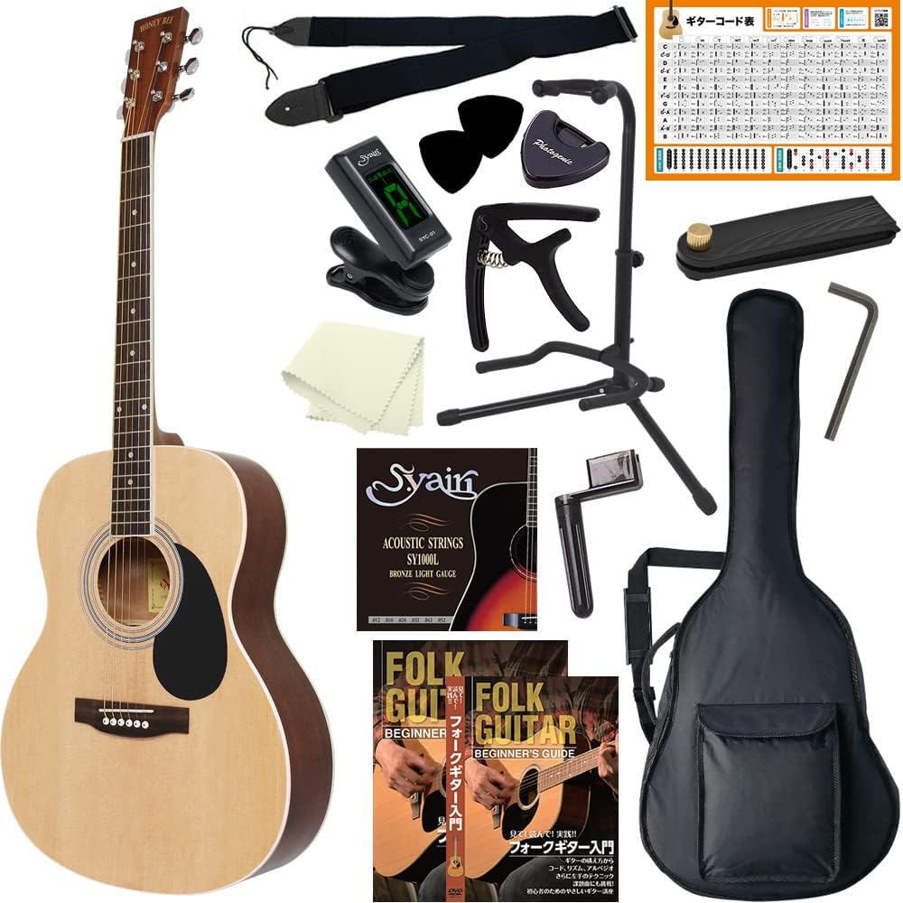 HONEY BEE アコースティックギター F-15 初心者入門16点セット /ナチュラル
