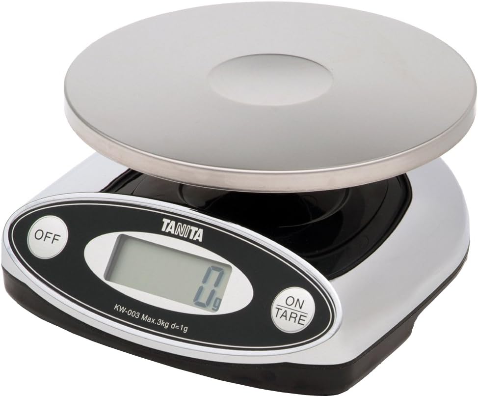 タニタ クッキングスケール キッチン はかり 業務用 防水 3kg 1g単位 クロム KW-003 CR 取引証明以外用