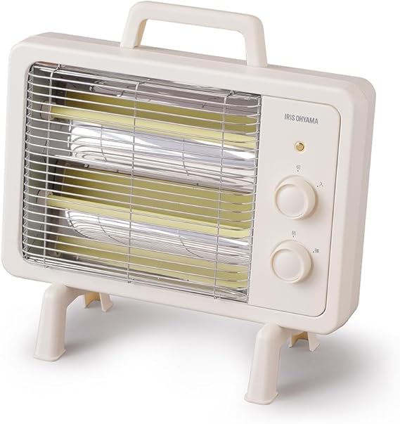 アイリスオーヤマ 電気ストーブ 速暖 転倒時電源OFF 400W/800W 2段階切替 遠赤外線ヒーター IEHD-800 アイボリー