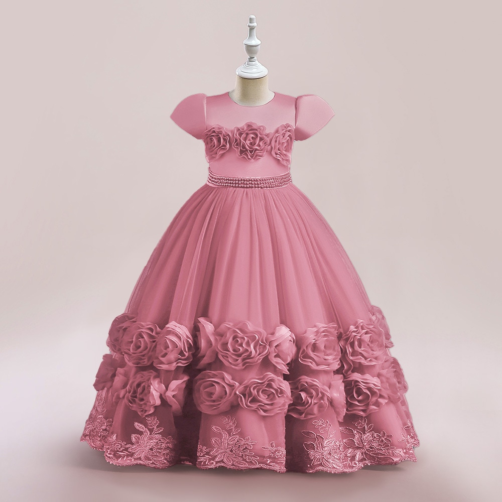 ドレス 4色 子供 ピアノ発表会 子供ドレス 発表会ドレス 可愛い キッズ キッズドレス 子供 ワンピース 結婚式 フラワーガール 演奏会 発表会 子供 子供ワンピース フォーマル 女の子 ロング