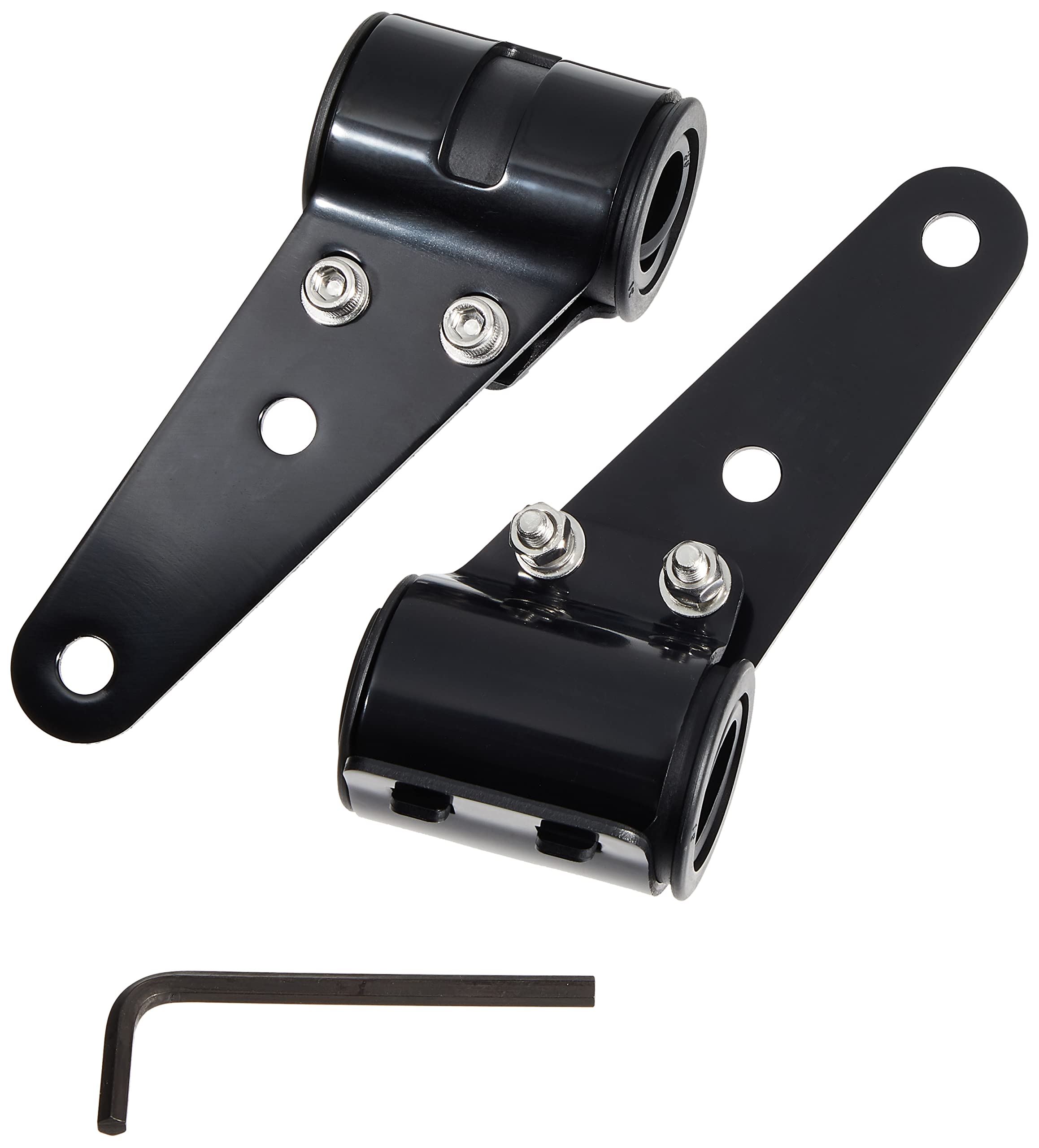 即日発送 キジマ(Kijima) バイク ヘッドライトステー カスタム アップタイプ 27-39mm アルミ製 ブラック 205-0251B