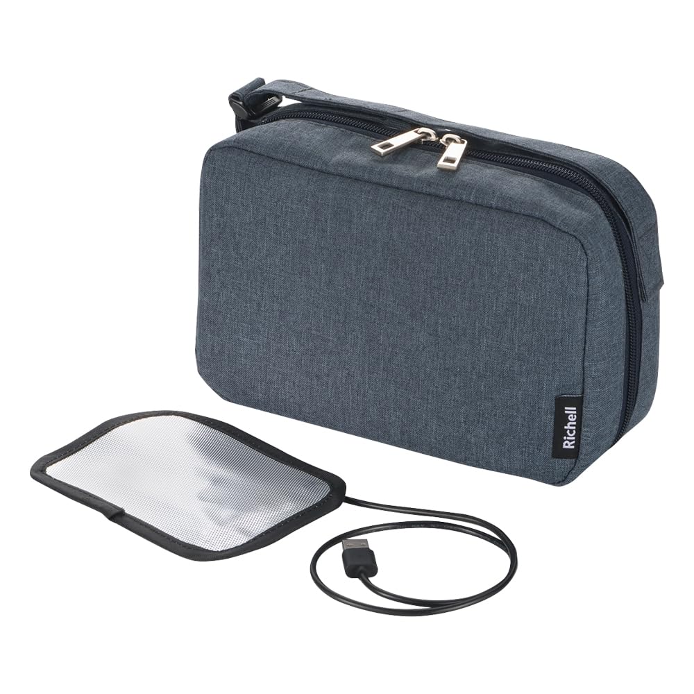 リッチェル おでかけおしりふきウォーマーR ネイビーブルー おむつポーチ 持ち運びに便利