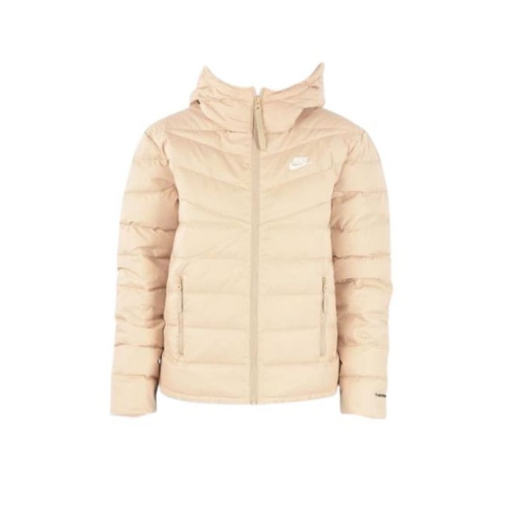 ナイキレディースロゴプリントダウンジャケット DH4073 206 ベージュ BPG