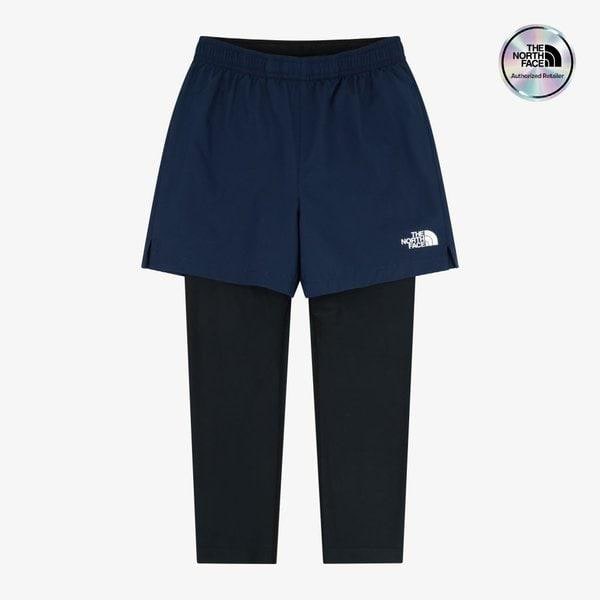 [キッズ公式] NF6KS02T キッズ サーフ レギンス ショーツ NAVY