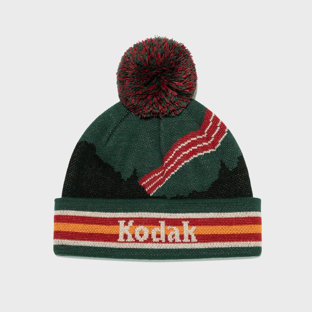 コダックアパレル マルチカラー ジャカード ボンボン ビーニー GREEN 11,207円