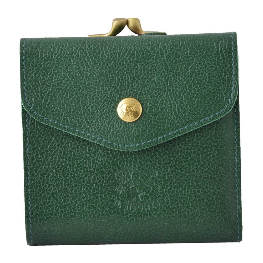 イルビゾンテ 財布 IL BISONTE Green がま口小銭入れ付 二つ折り財布 C0423P2