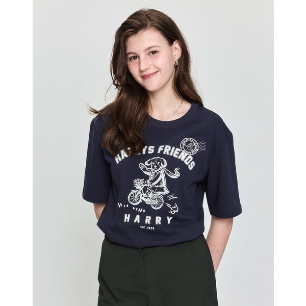 [25SS] [ハジーハリー] ハリーグラフィックリラックスフィットショートスリーブティーHSTS5B205N2